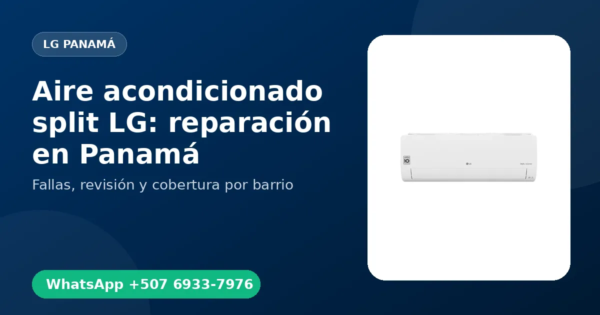 Aire acondicionado split LG en Ancón