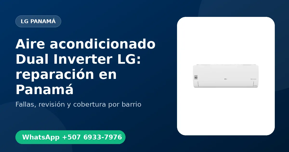 Aire acondicionado Dual Inverter LG en Costa del Este