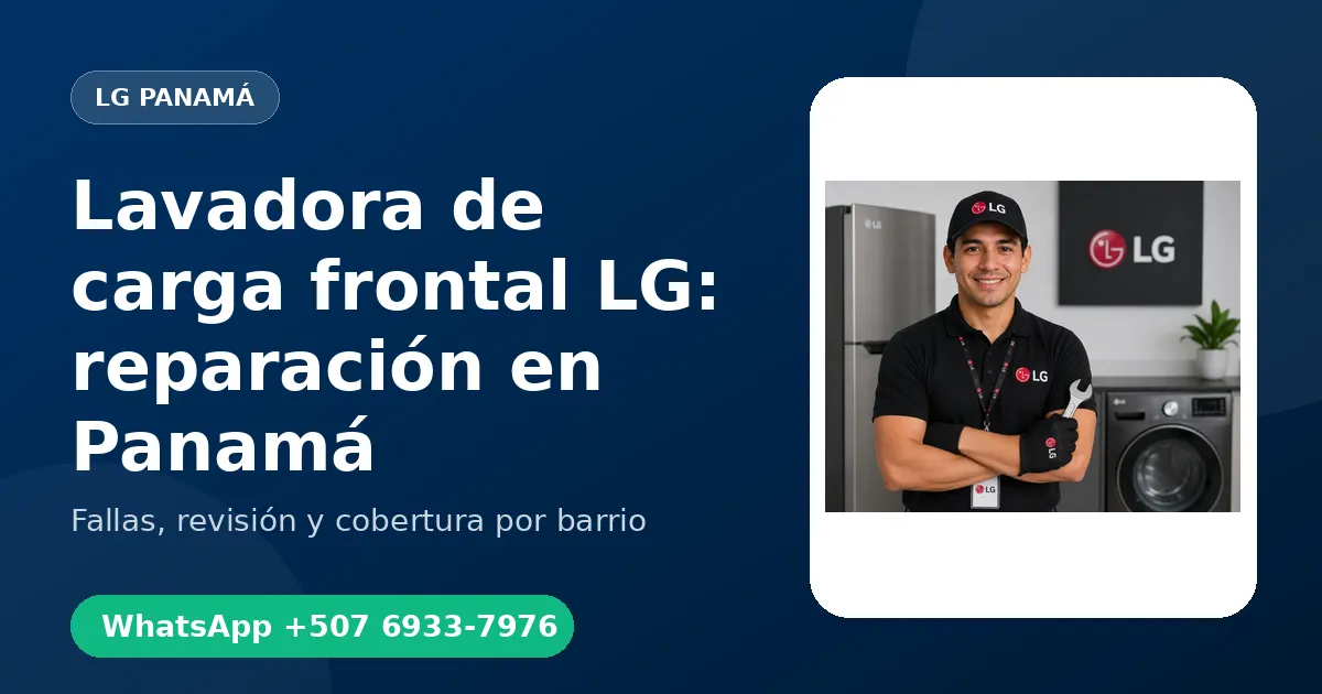 Lavadora de carga frontal LG en Punta Pacífica