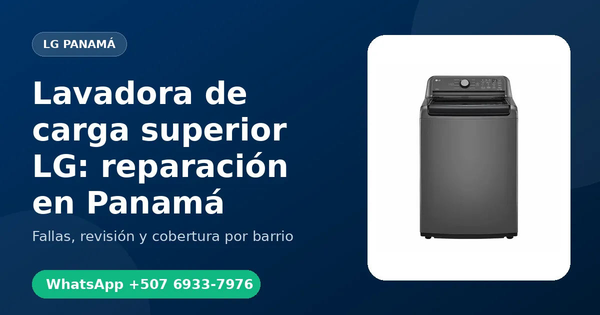 Lavadora de carga superior LG en El Cangrejo