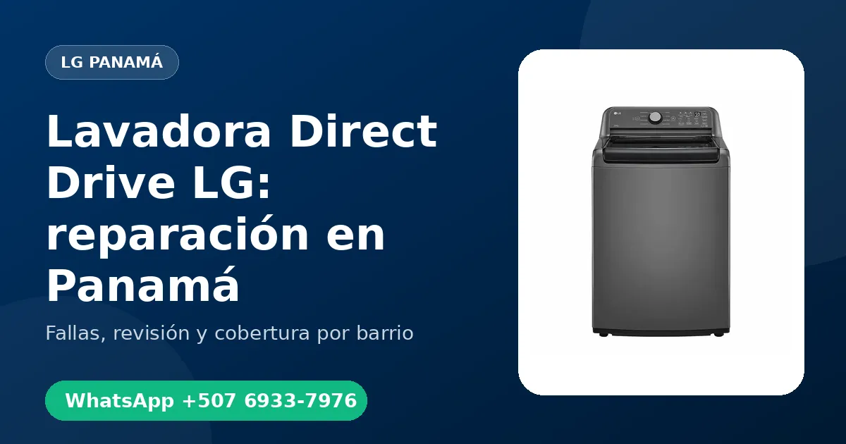 Lavadora Direct Drive LG en Altos del Golf