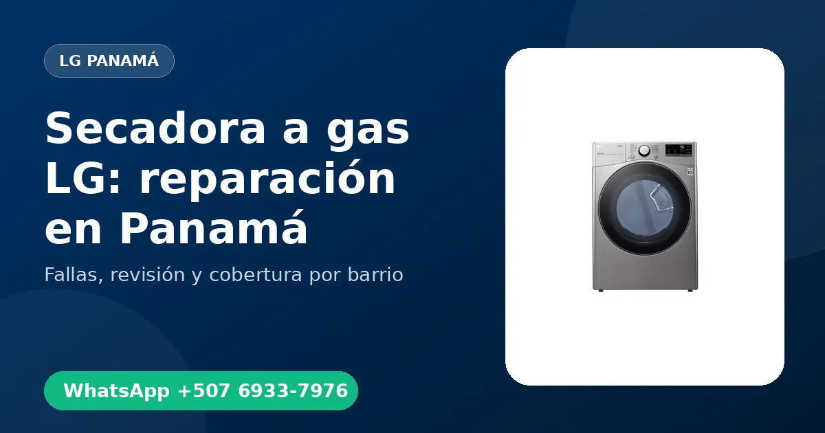 Secadora a gas LG: reparación en Panamá